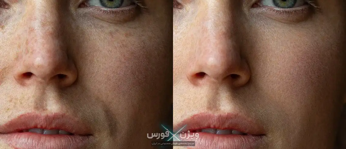 صاف کردن پوست صورت توی فتوشاپ هوش مصنوعی ادیت حرفهای عکس روتوش تصویر آتلیه